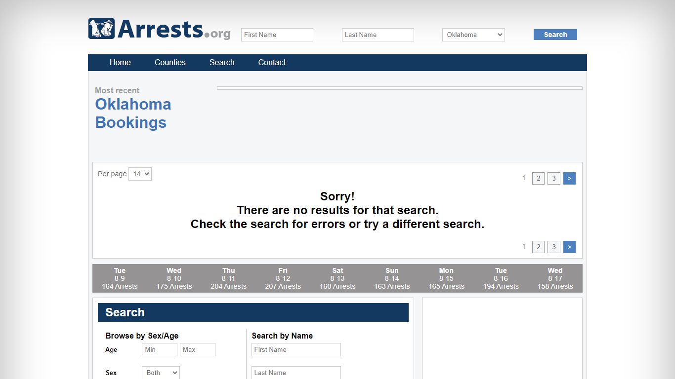 Oklahoma Arrests and Inmate Search